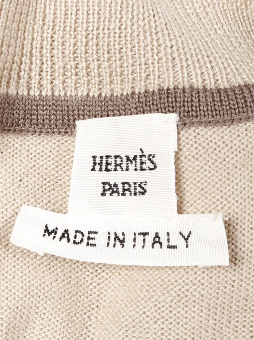 Pre-owned Hermes 2010 Mors A Jouets-embroidered Jumper In Neutral