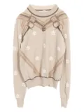 Hermès Pre-Owned 2010 Mors a Jouets-embroidered jumper - Neutrals