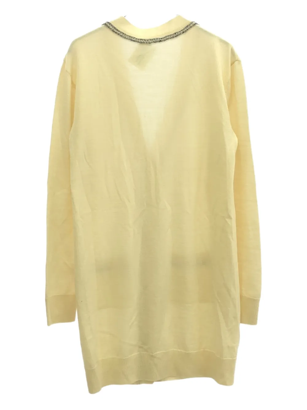 Pre-owned Chanel 2010s Wool Cardigan In Yellow
