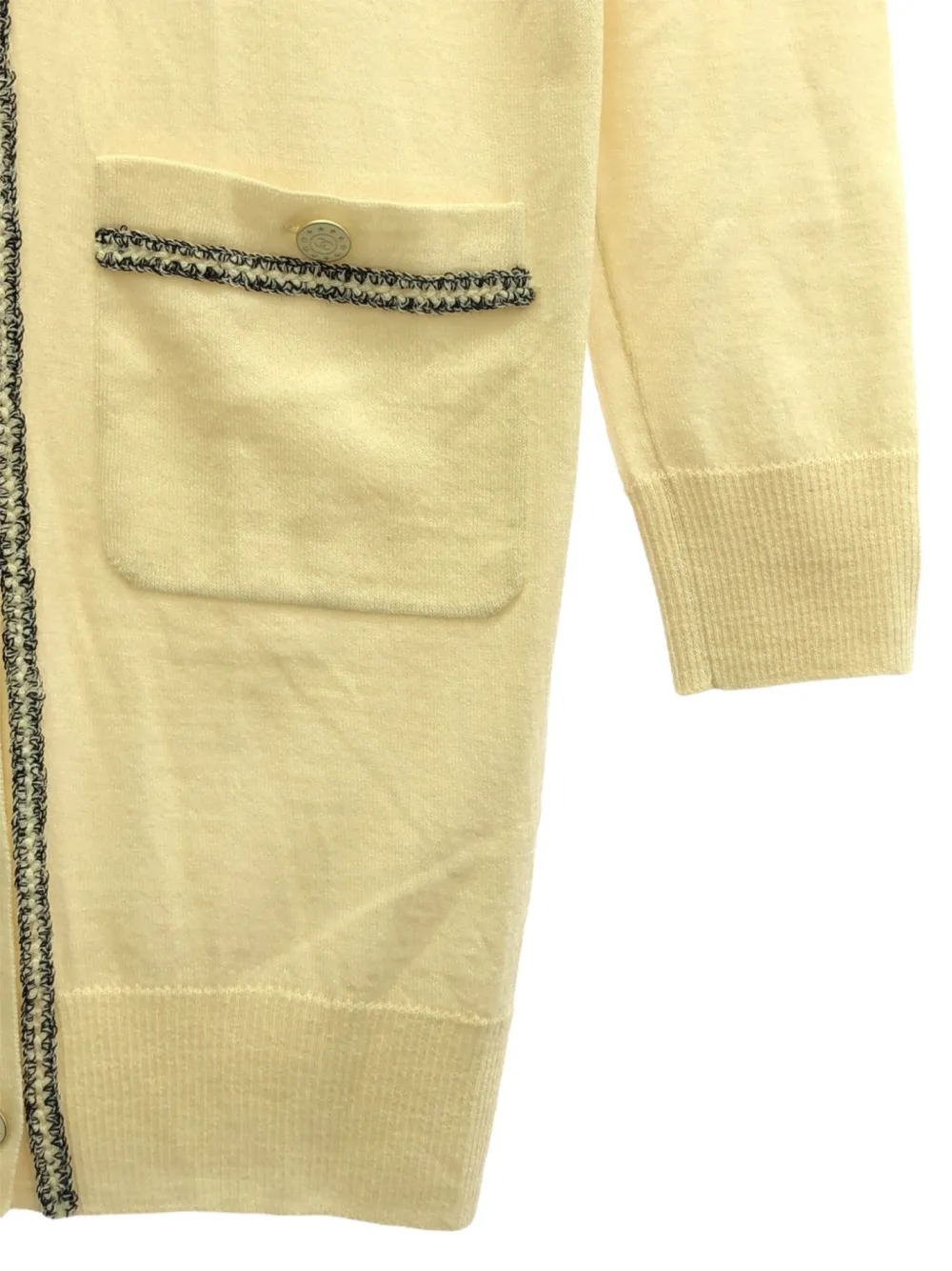 Pre-owned Chanel 2010s Wool Cardigan In Yellow