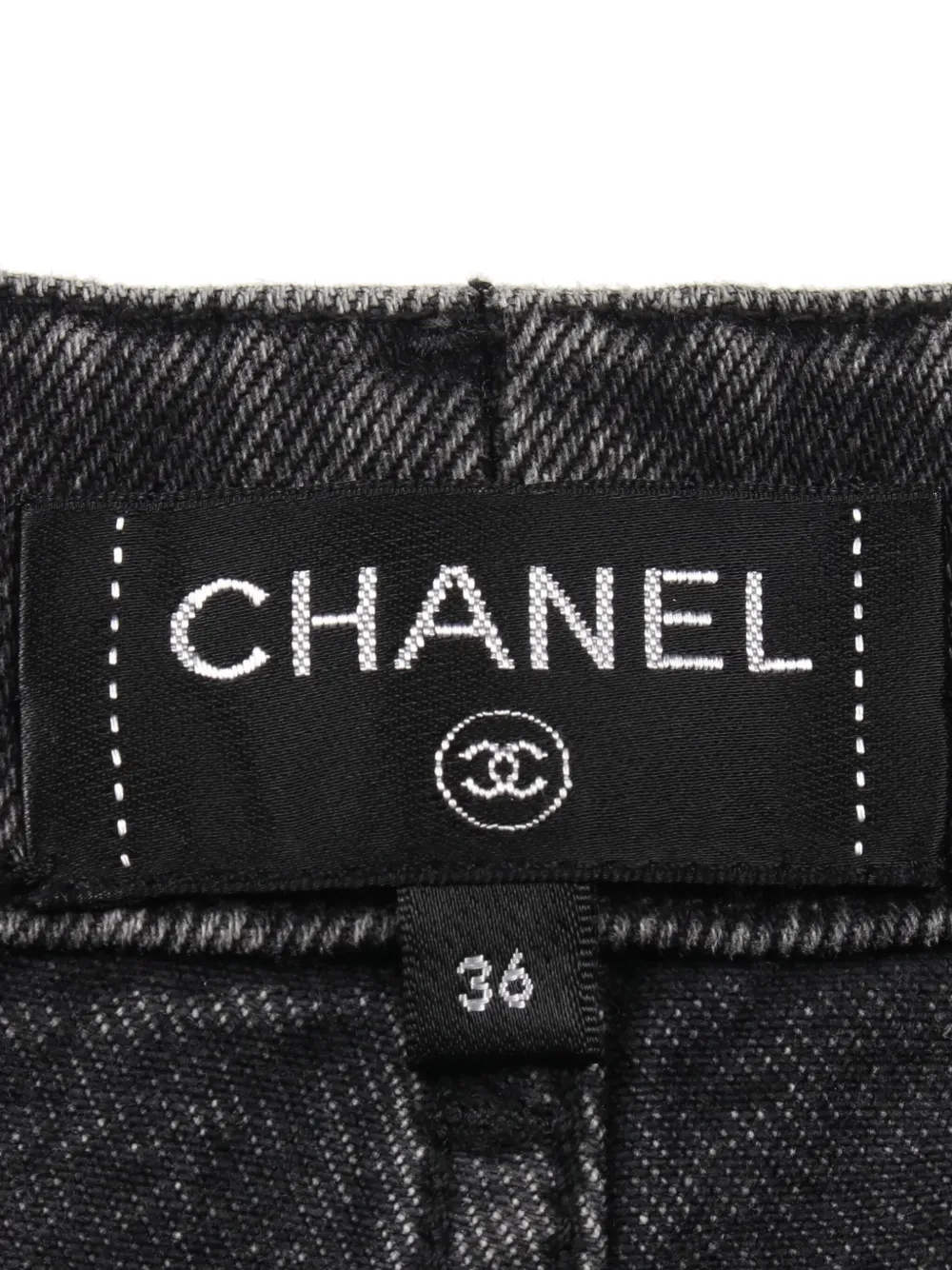 Pre-owned Chanel 1986-1988 Button-fastening Wide-leg Trousers In Gray