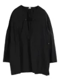 Hermès Pre-Owned 2010s buttoned cotton dress - BLACK