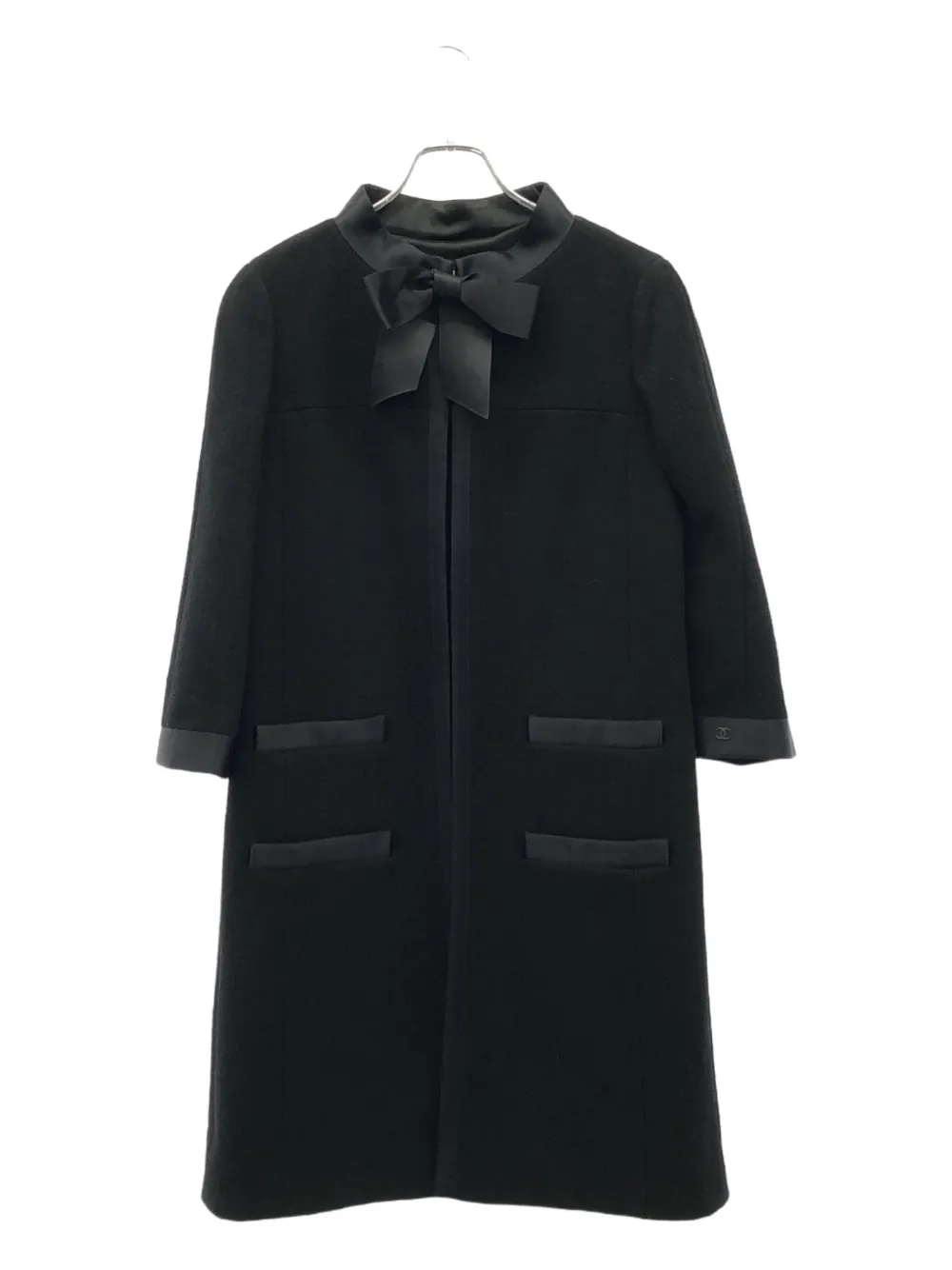 2010s satin-bow coat