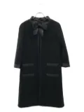 CHANEL Pre-Owned 2010s satin-bow coat - BLACK