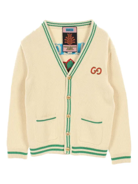 Gucci Pre-Owned 2010s pineapple-embroidery cardigan