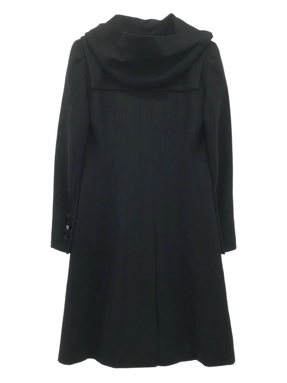 Pre-owned Chanel 2010s Wool Toggle-fastening Coat In Black