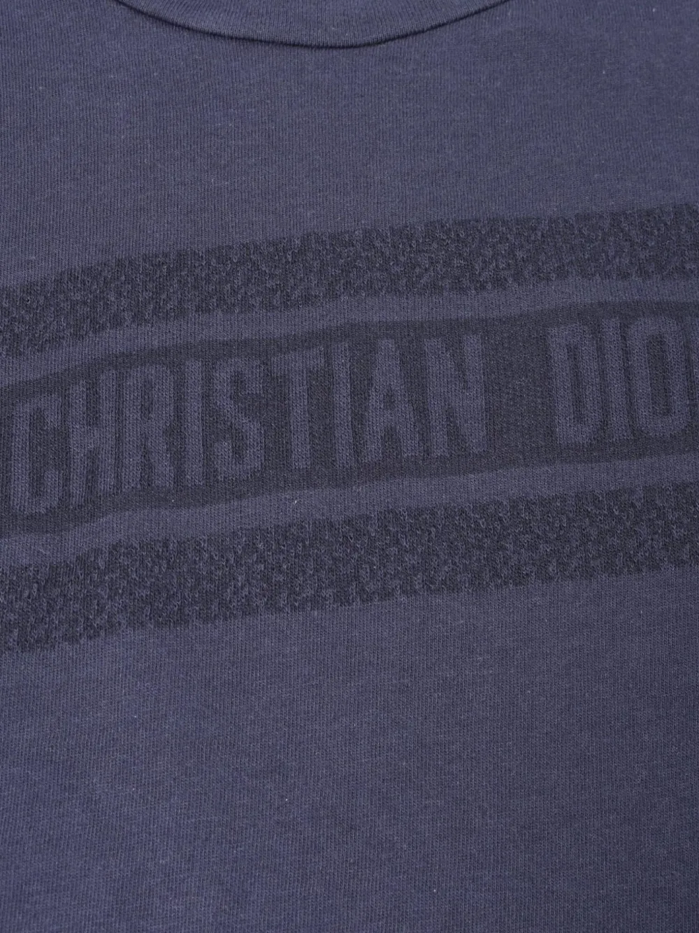 Pre-owned Dior 2010s Logo-print Crew-neck T-shirt In Navy
