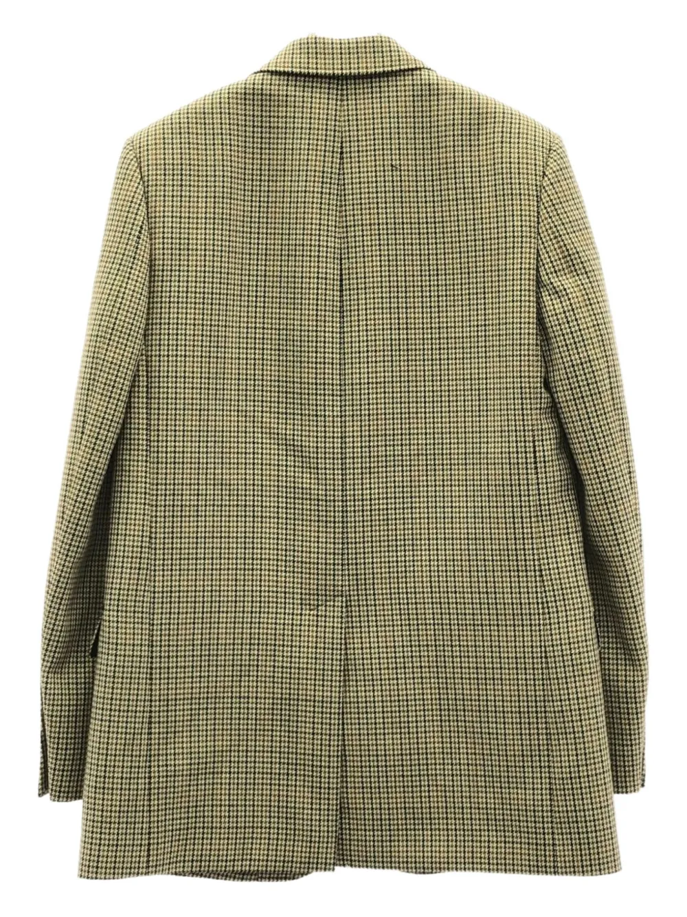 Pre-owned Celine 2010s Houndstooth-pattern Wool Blazer In Neutral