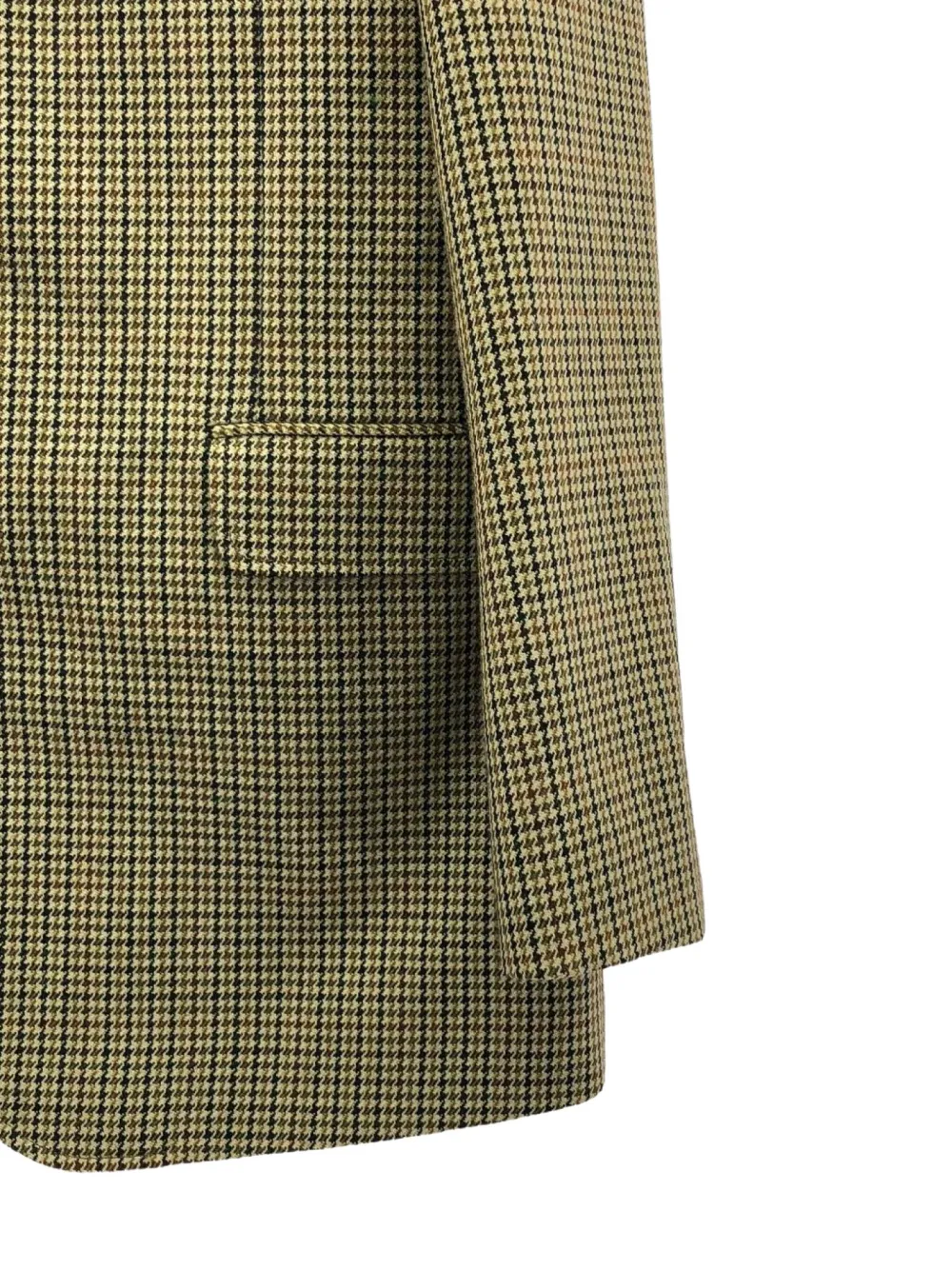 Pre-owned Celine 2010s Houndstooth-pattern Wool Blazer In Neutral