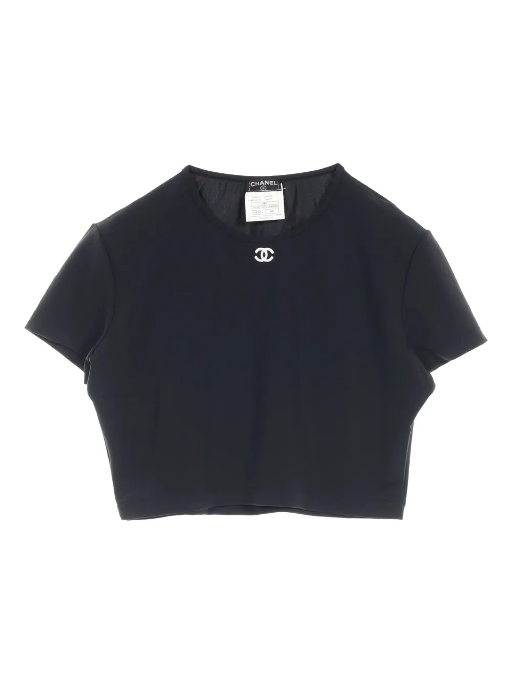 CHANEL Pre-Owned 1986-1988 Coco-mark t-shirt - ブラック CHANEL Pre-Owned 1986-1988 Coco-mark t-shirt - ブラック