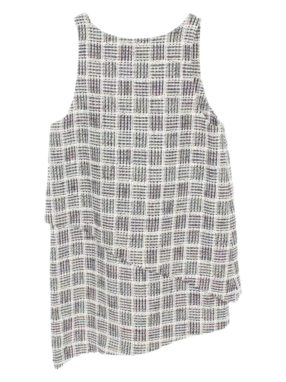 CHANEL Pre-Owned 1986-1988 mouwloze tweed jurk met pailletten - Wit
