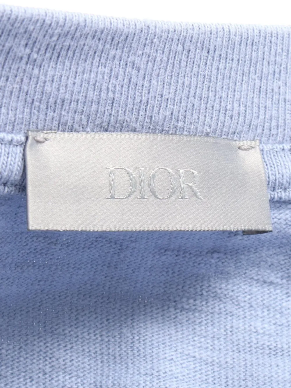 Christian Dior Pre-Owned 2010s katoenen T-shirt met logoprint Blauw