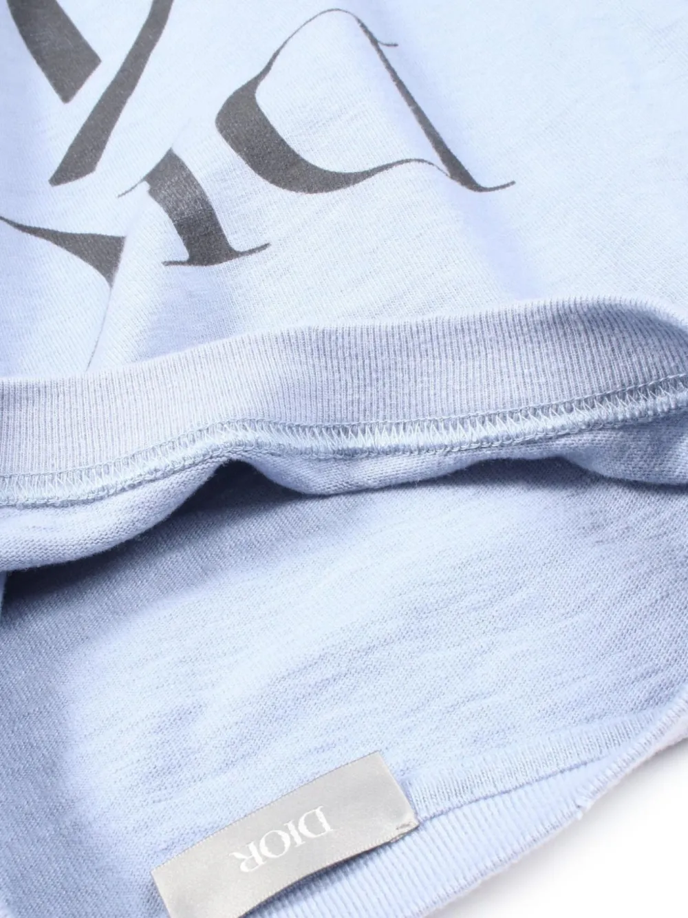 Christian Dior Pre-Owned 2010s katoenen T-shirt met logoprint Blauw