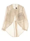 Comme Des Garçons Pre-Owned 2010s see-through linen jacket - BEIGe