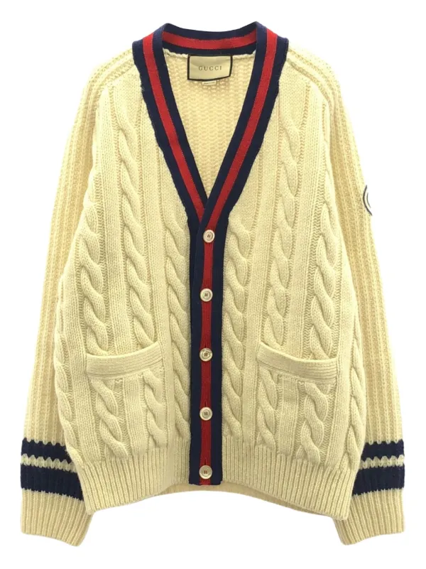 Gucci Pre-Owned 2010s cable-knit Cardigan White FARFETCH ID