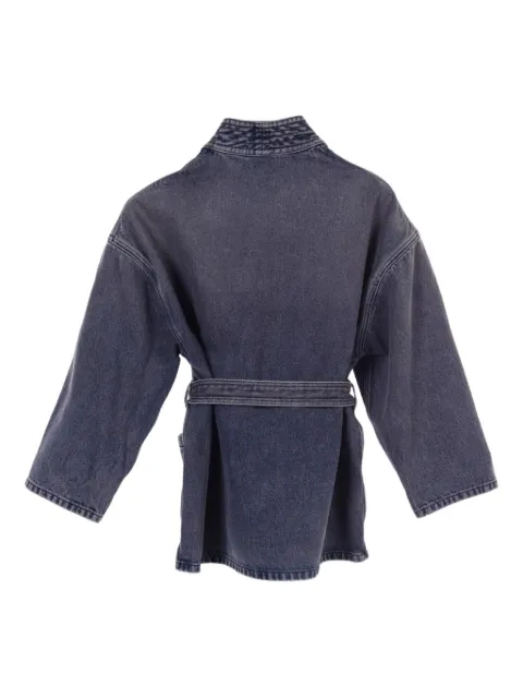 Christian Dior Pre-Owned 2010s Bee-embroidery denim jacket