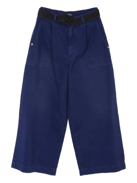 CHANEL Pre-Owned 1986-1988 Matelassé ribbon-embellished jeans