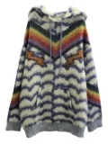 Celine Pre-Owned 2010s rainbow-pattern hoodie - White