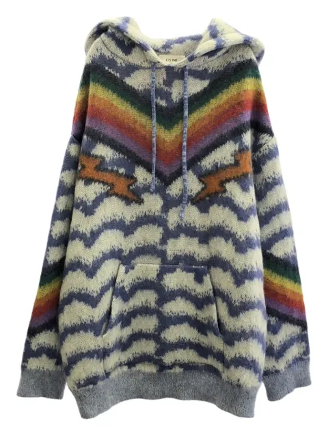 Céline Pre-Owned 2010s rainbow-pattern hoodie