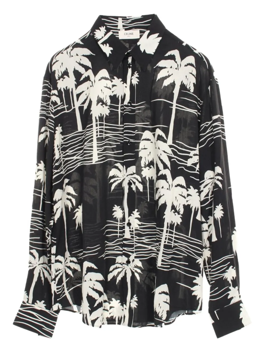 2010s palm tree-print shirt