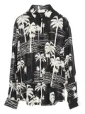 Céline Pre-Owned 2010s palm tree-print shirt - Black