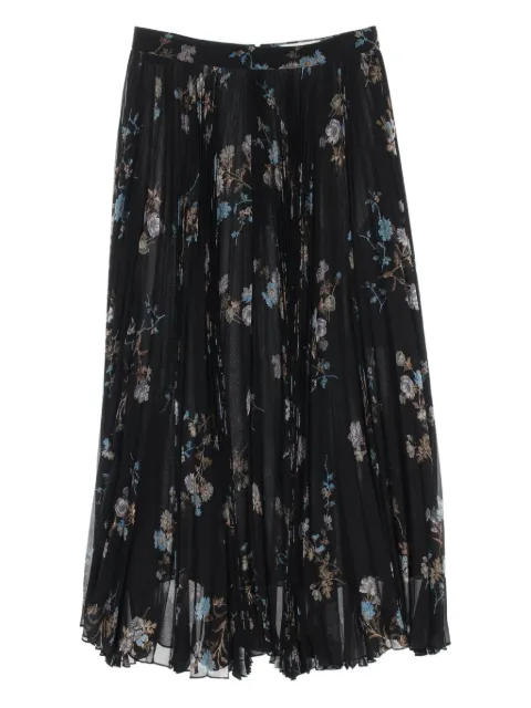 Céline Pre-Owned 2010s pleated floral-print skirt