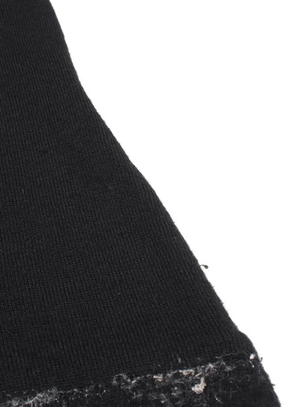 Pre-owned Chanel 1986-1988 Tweed-knit Cashmere Top In Black