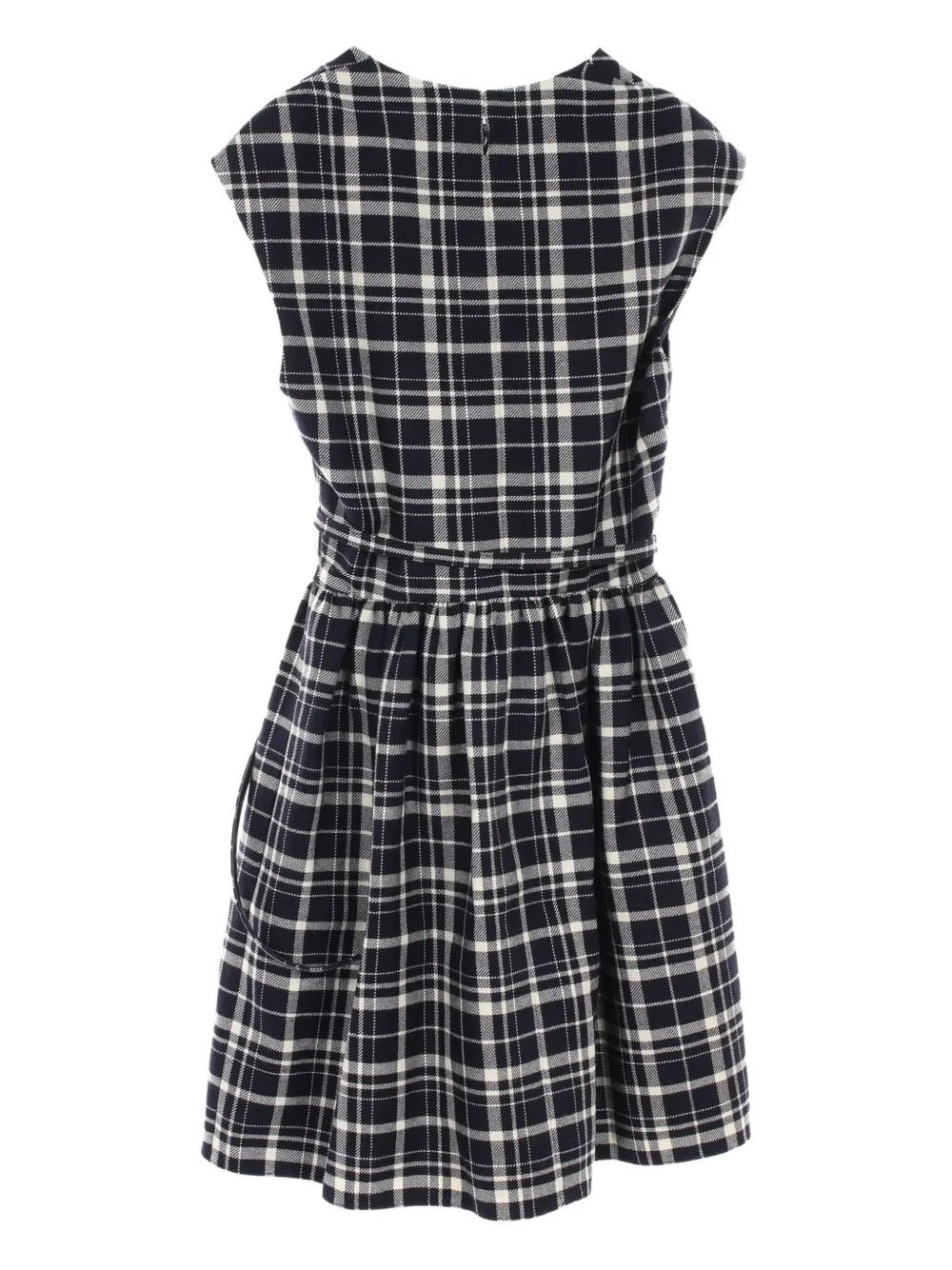 Christian Dior Pre-Owned 2010s geruite wollen jurk - Blauw