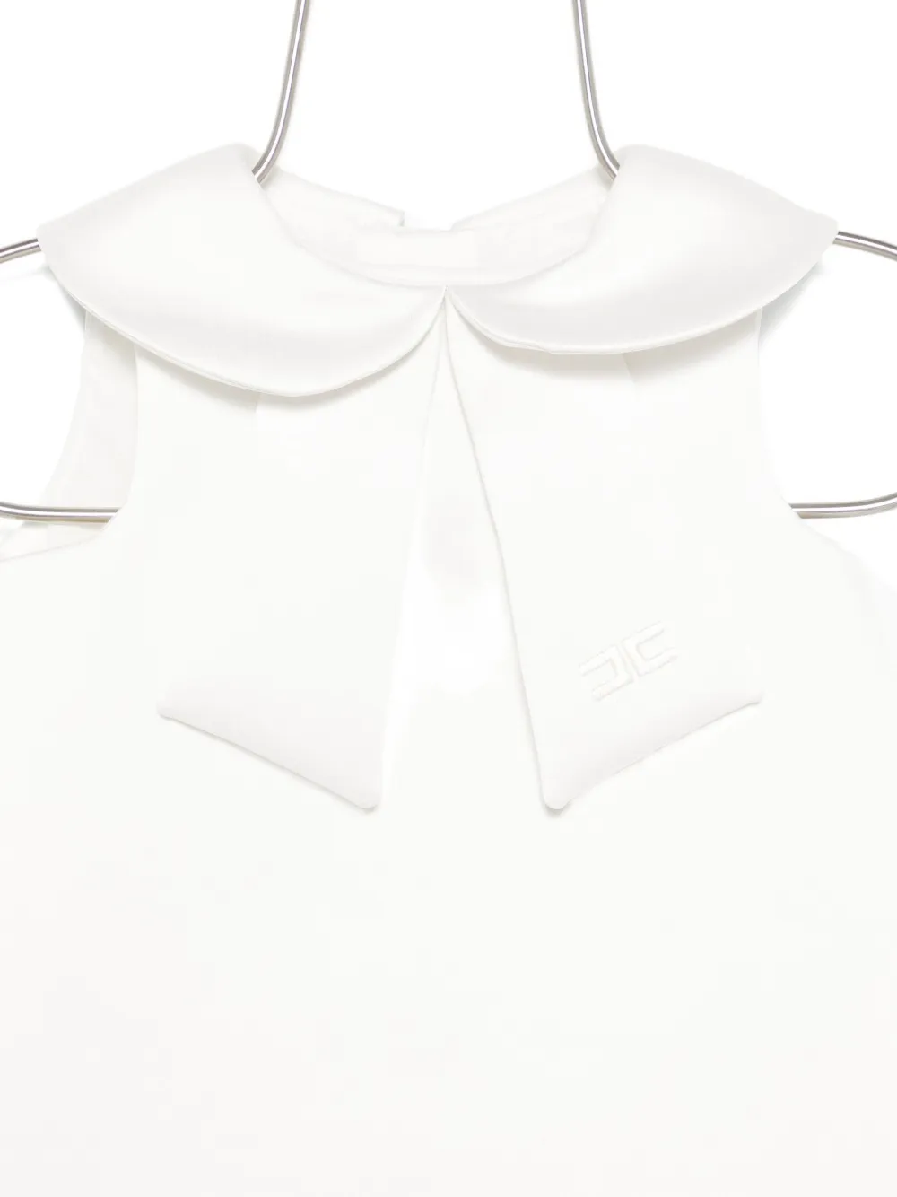 Elisabetta Franchi La Mia Bambina peter pan-collar sleeveless dress Wit