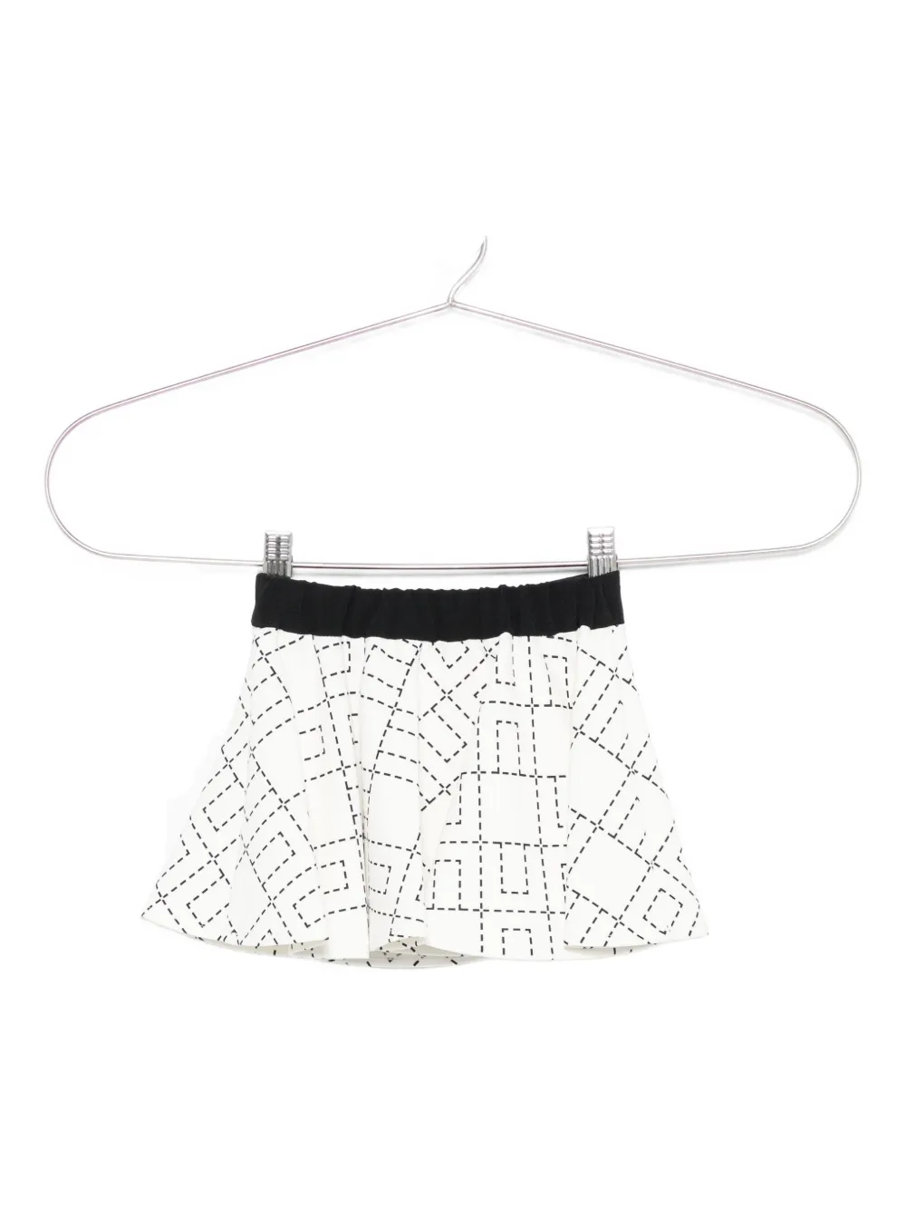 Elisabetta Franchi La Mia Bambina monogram-print skirt Wit