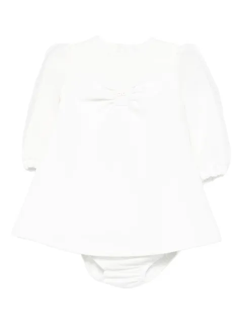 Elisabetta Franchi La Mia Bambina bow-detail puff-sleeve dress