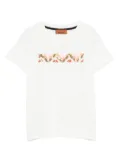 Missoni Kids sequin-embellished logo T-shirt - White