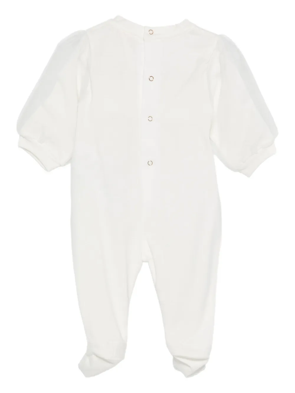 Elisabetta Franchi La Mia Bambina bow-detail pajamas - Wit