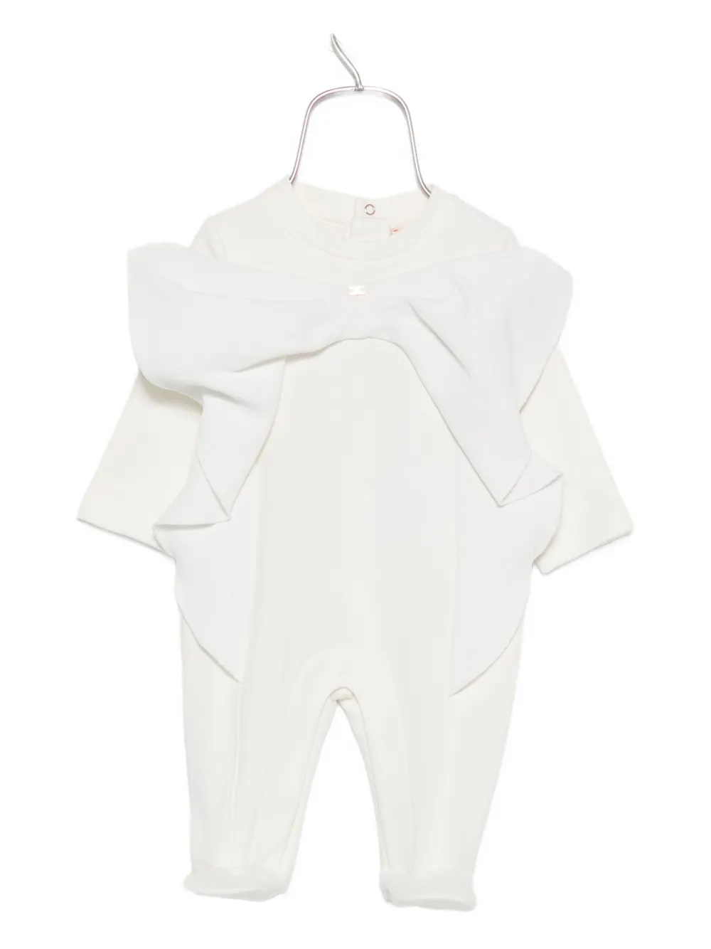 Elisabetta Franchi La Mia Bambina bow-detail ruffled pajamas Wit