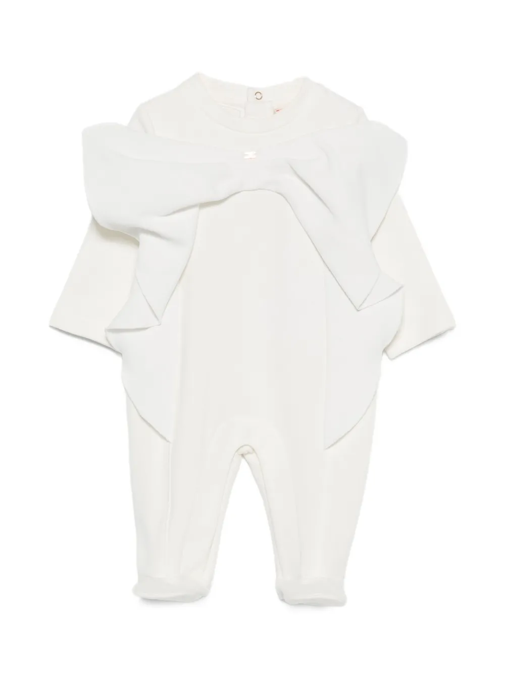 Elisabetta Franchi La Mia Bambina bow-detail ruffled pajamas Wit