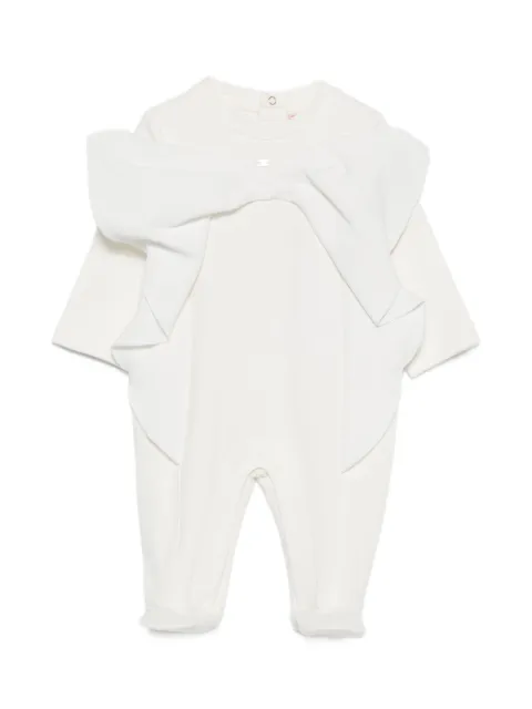 Elisabetta Franchi La Mia Bambina bow-detail ruffled pajamas
