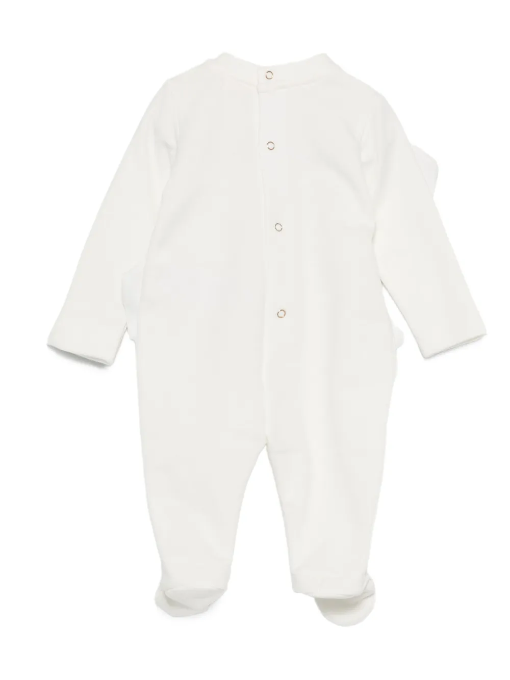 Elisabetta Franchi La Mia Bambina bow-detail ruffled pajamas - Wit
