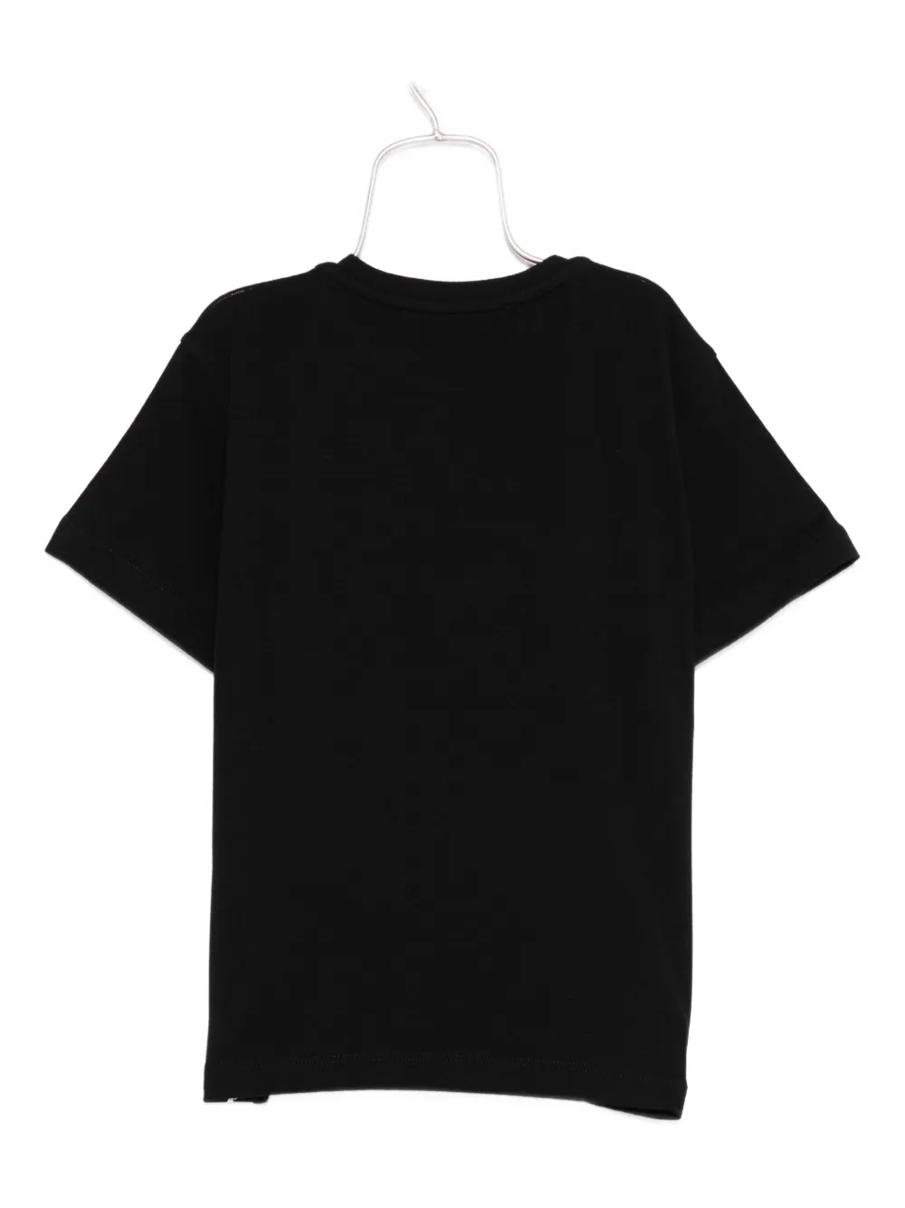 Elisabetta Franchi La Mia Bambina logo-embroidered cotton T-shirt Zwart