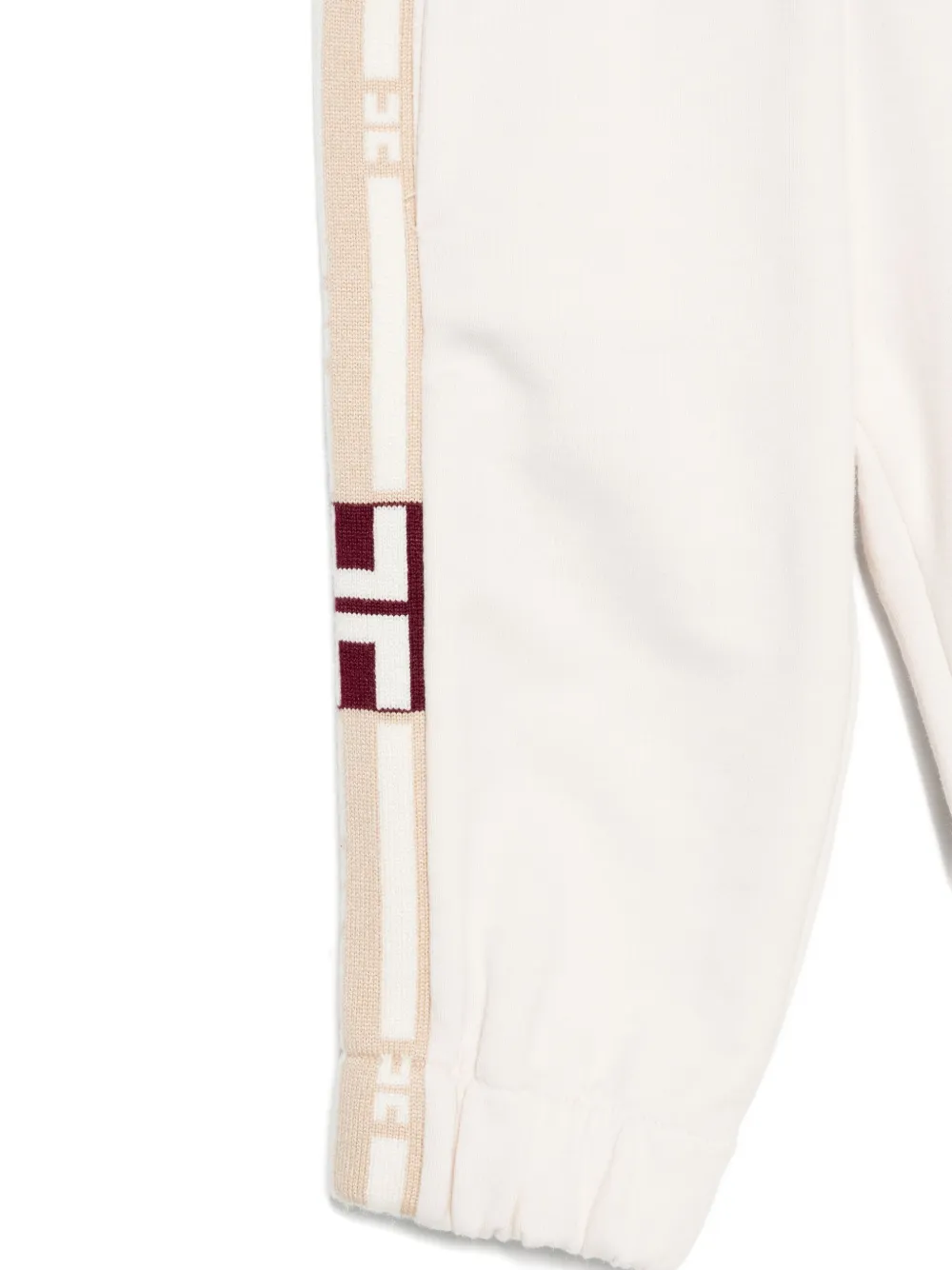 Elisabetta Franchi La Mia Bambina side-stripe track pants Beige