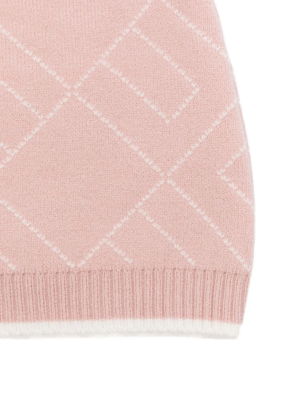 Elisabetta Franchi La Mia Bambina monogram-pattern beanie Roze