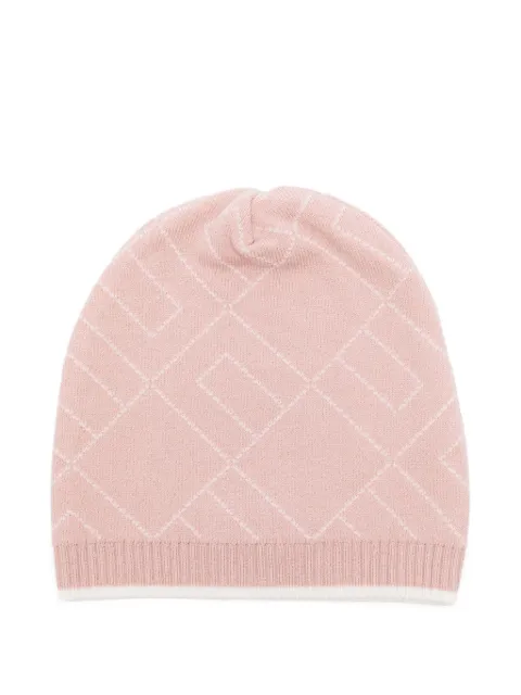 Elisabetta Franchi La Mia Bambina monogram-pattern beanie