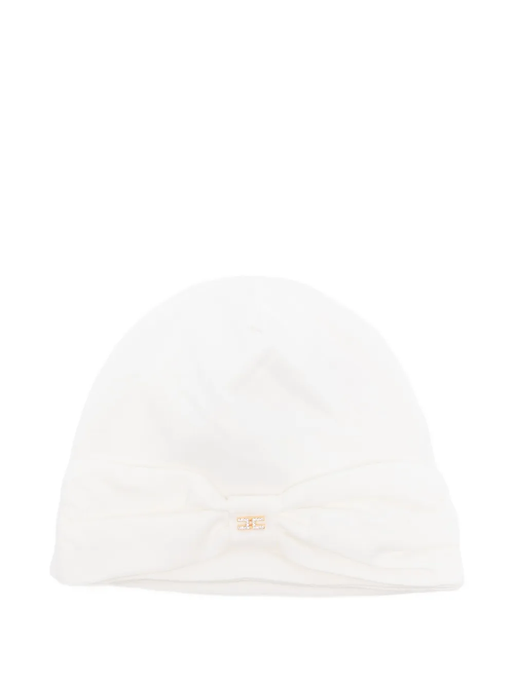 Elisabetta Franchi La Mia Bambina bow-embellished beanie Wit
