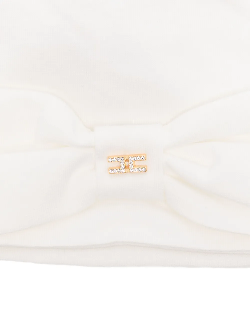 Elisabetta Franchi La Mia Bambina bow-embellished beanie Wit