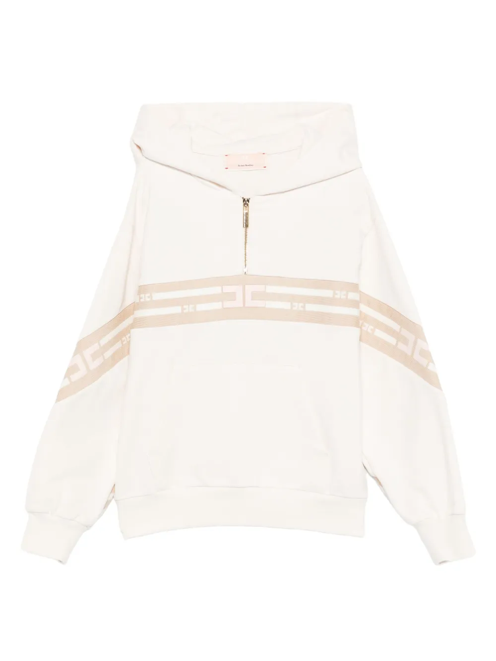 Elisabetta Franchi La Mia Bambina zip-up hoodie Beige