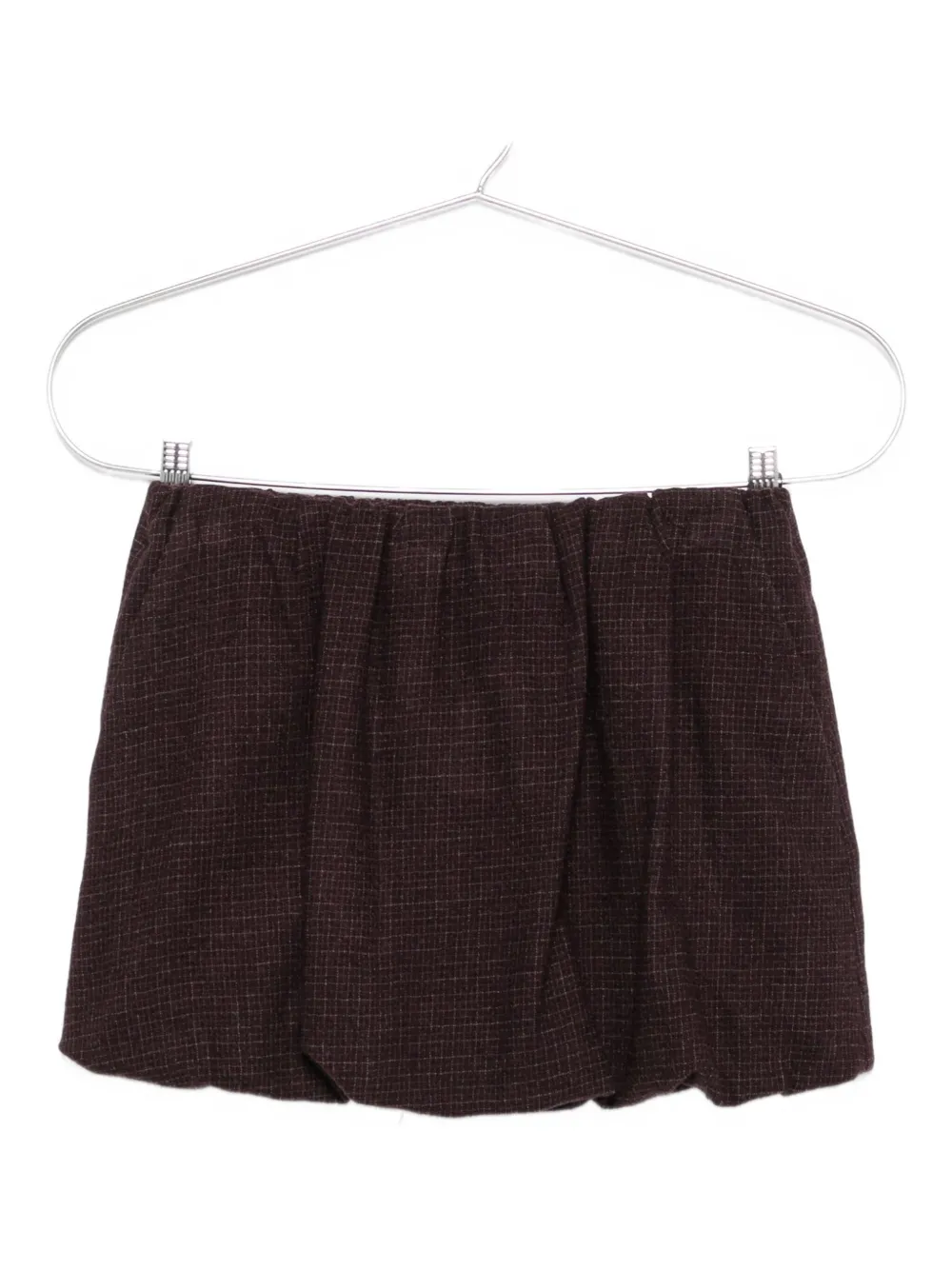 Alysi checked gathered skirt Rood