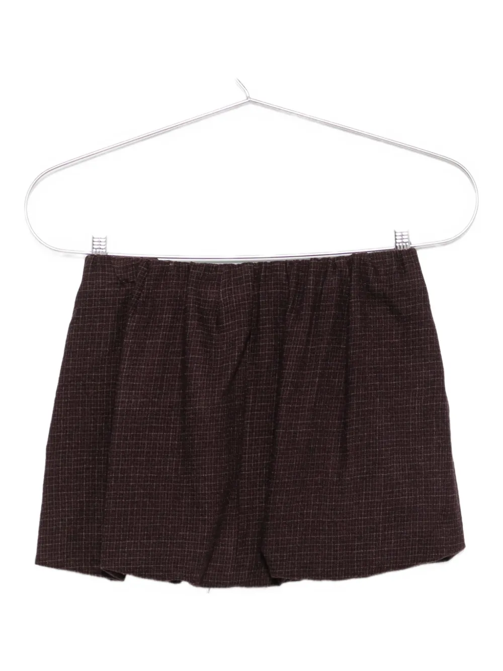 Alysi checked gathered skirt Rood