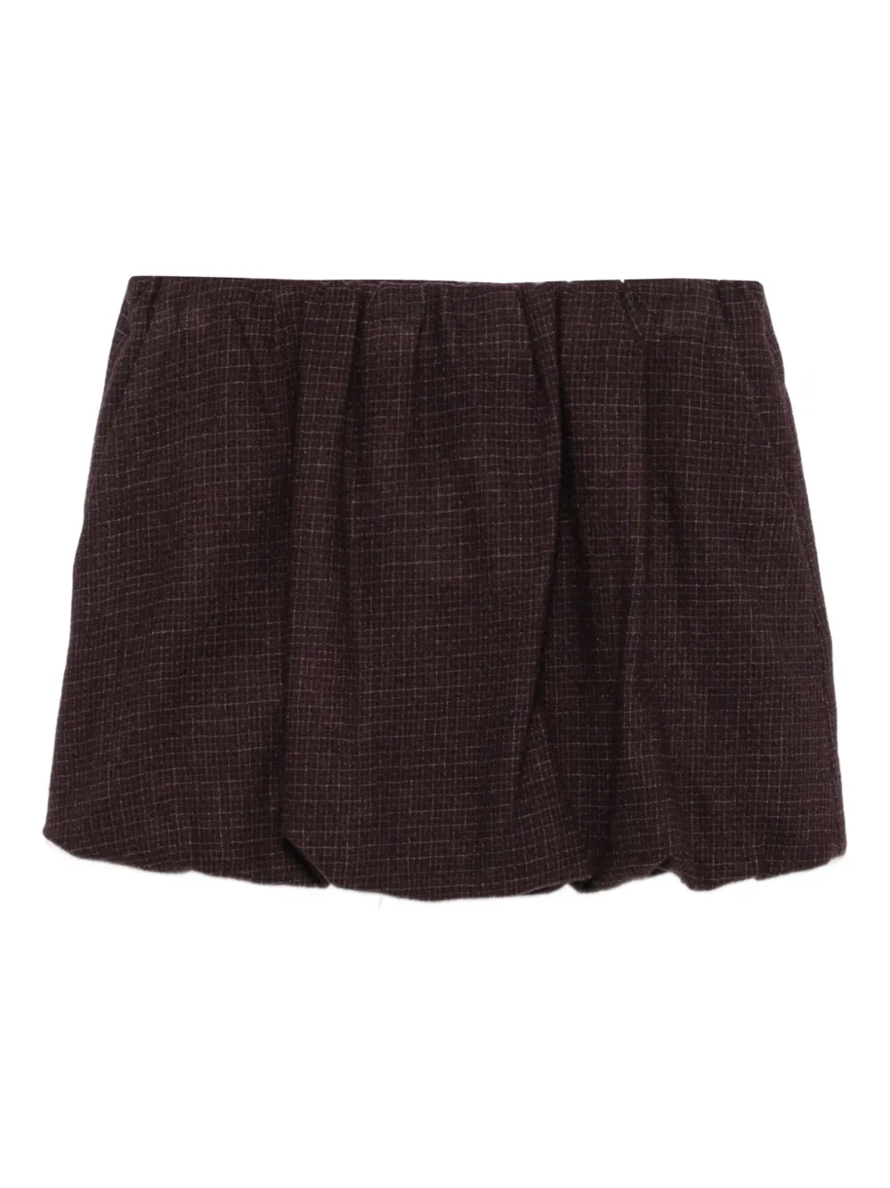 Alysi checked gathered skirt Rood