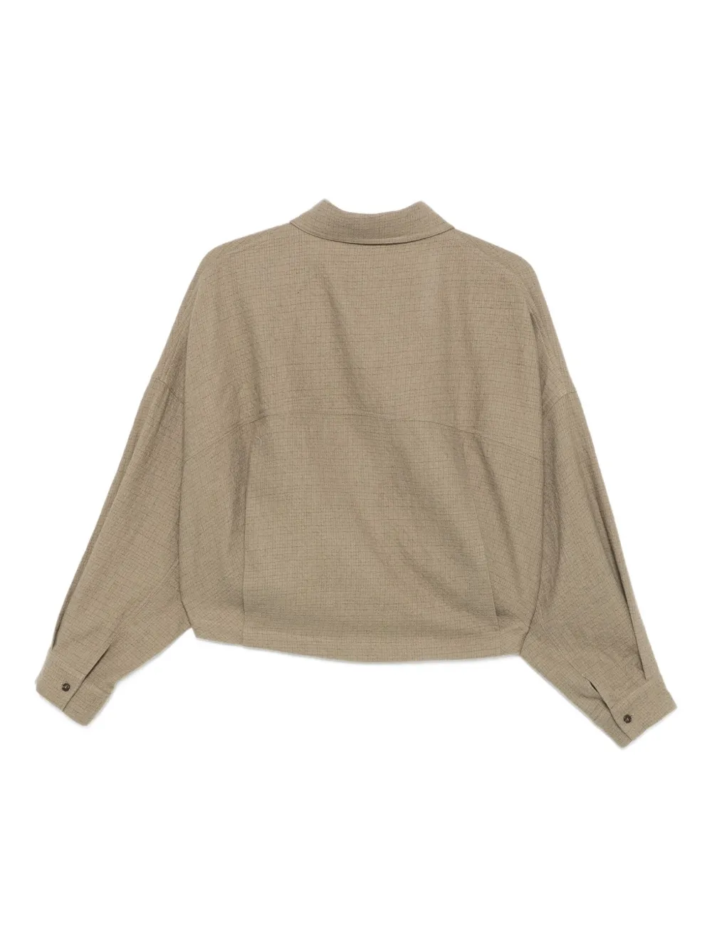 Alysi button-up wool shirt Groen