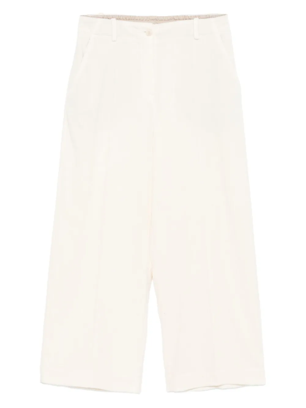 Alysi pleat-detailed cotton trousers Wit