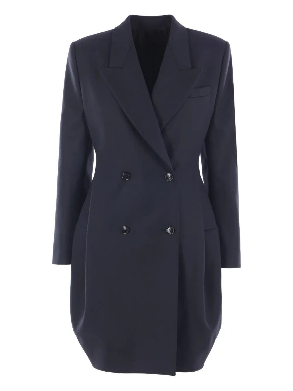 Alaïa double-breasted padded-shoulder coat | Blue | Image 1
